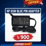 HP 65W blue pin laptop charger adapter